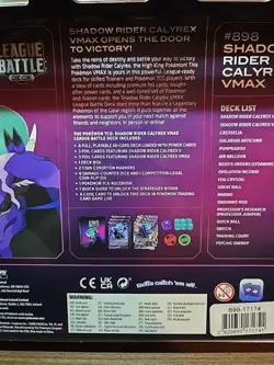 Pokemon TCG Shadow Rider Calyrex VMAX Battle League Deck 820650850424 - Image 5