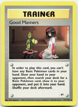 Pokemon TCG Good Manners Gym Heroes Uncommon 111/132 Unlimited - Image 1
