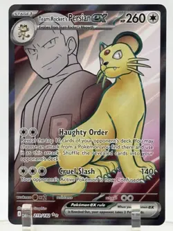 Pokemon Team Rocket's Persian ex 219/182 Destined Rivals Ultra Rare Holo NM - Image 1