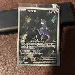 💥 Pokemon 151 Mewtwo 052 Scarlet & Violet UPC Black Star Promo Card Holo Sealed - Image 1