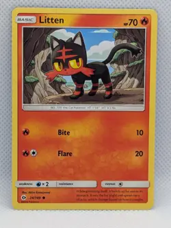LITTEN 24/149 C SM BASE SET POKEMON LP LITTEN - Image 1