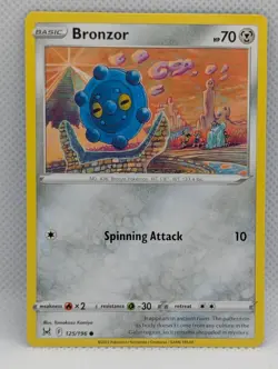 BRONZOR 125/196 C LOST ORIGIN POKEMON LP BRONZOR - Image 1