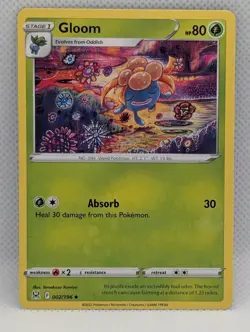 GLOOM 002/196 (TOMOKAZU KOMIYA) UC LOST ORIGIN POKEMON LP GLOOM - Image 1