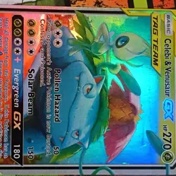 The Pokemon Company Celebi & Venusaur GX 1/181 SM-Team Up Ultra Rare Holo - Image 1