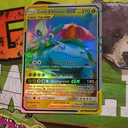 The Pokemon Company Celebi & Venusaur GX 1/181 SM-Team Up Ultra Rare Holo - Image 2