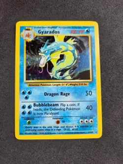 Gyarados 6/102 Holo Rare Base Set Unlimited Pokemon LP Vintage Pokemon TCG WOTC - Image 2