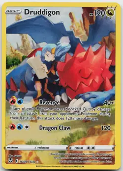 Druddigon TG09/TG30 Holo Silver Tempest Trainer Gallery Pokemon NM - Image 1