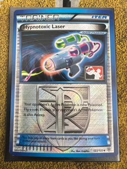 Pokemon Hypnotoxic Laser 123/135 Crosshatch Holo Player Rewards Promo Heavy Play - Image 3