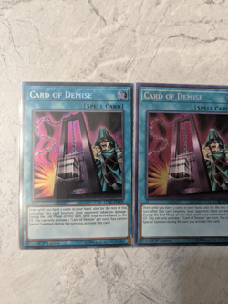 Yu-Gi-Oh! Card Of Demise (x3), Secret Rare, 1st Edition, LCKC, NM - Image 2