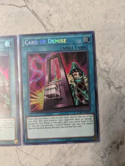 Yu-Gi-Oh! Card Of Demise (x3), Secret Rare, 1st Edition, LCKC, NM - Image 4