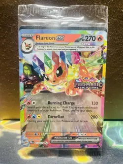 SEALED Flareon ex (Prismatic Evolutions Stamp) 014/131 Black Star Promo Pokemon - Image 1