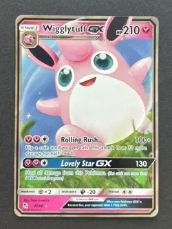 Wigglytuff GX 42/68 Holo Rare GX Hidden Fates Pokemon Near Mint - Image 1