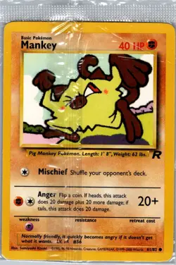 Sealed - Mankey 61/82 Team Rocket - Pokemon Card - Image 1