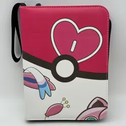 Pokemon Jigglypuff Sylveon Fairy TCG Card Zip 3 Ring Binder 4 Pockets 50 Pages - Image 1