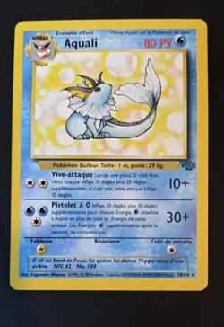 VAPOREON (AQUALI) 28/64 - FRENCH Jungle Set - Pokemon Card - UNLIMITED - NM/M - Image 1