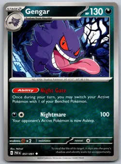 Gengar 057/091 Uncommon Paldean Fates Pokemon Near Mint - Image 1