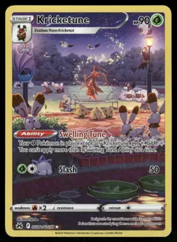 Pokemon Cards Kricketune GG02/GG70 Crown Zenith Galarian Gallery Holo NM - Image 1