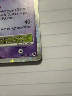 Pokemon TCG Gallade E4 LV.X #106/111 Rising Rivals Pokemon Card - Image 2