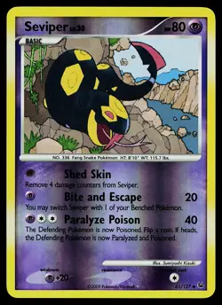 Pokemon Card - Seviper Platinum 61/127 Uncommon Reverse Holo - Image 1