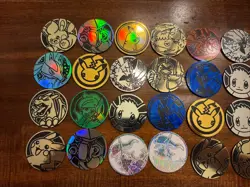 Lot of 45x Official Pokemon TCG Coins Jumbo & Small Size - Image 2