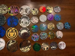 Lot of 45x Official Pokemon TCG Coins Jumbo & Small Size - Image 3