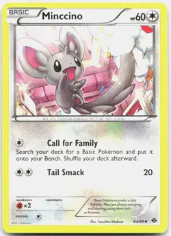 Minccino 84/99 Uncommon Next Destinies Pokemon LP - Image 1