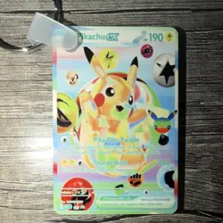 Pikachu EX 190 HP Holo Lightning Attack 200 Pokemon TCG Card (Keychain) - Image 1