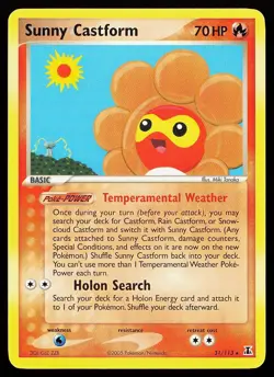 Sunny Castform 31/113 Regular Rare Delta Species Pokemon Card - Image 1