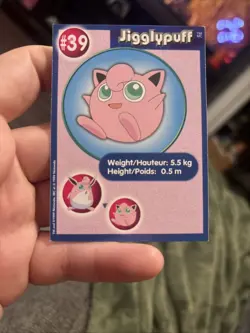 Pokemon 1999 Burger King Promo Card Jigglypuff #39 Pokemon PokeTrivia TCG LP - Image 1