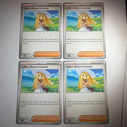 4x Lillies Determination Pokemon Trainer Cards - Mixed Sets - Near Mint - Image 1