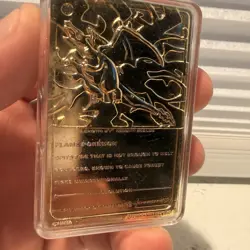 1999 Burger King Pokemon 23K Gold-Plated Charizard Trading Card Special Edition - Image 3