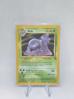 Muk 13/62 Holo Fossil Unlimited WOTC Pokemon Card MP Vintage - Image 3