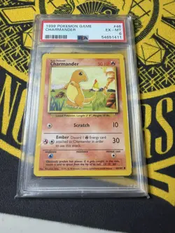 Pokemon Cards 1999 Base Set Unlimited Charmander 46/102 PSA 6 - Image 1