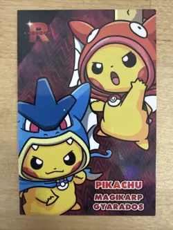 Pikachu Poncho Magikarp Gyarados Cracked Holo Team Rocket Card Database Peru - Image 1