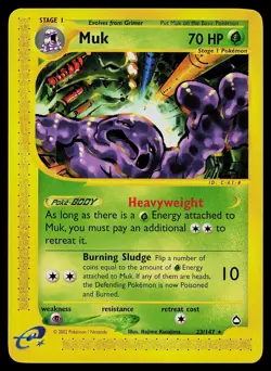 Pokemon Card - Muk Aquapolis 23 Rare - Image 1