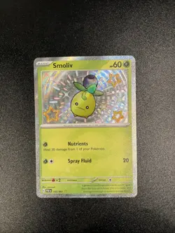 Smoliv Shiny Rare SV Paldean Fates Card 102/091 - Image 1