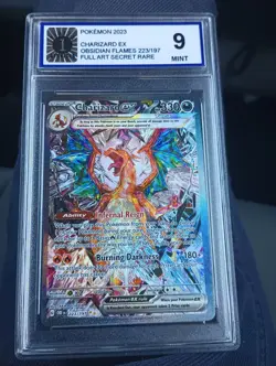 PSA 9 Charizard ex 223/197 Obsidian Flames OBF Pokemon Card 2023 MINT - Image 1