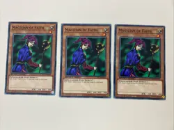 Yugioh - Magician of Faith x 3 - 1st Edition NM - Plus Free Holographic Card - A - Image 1