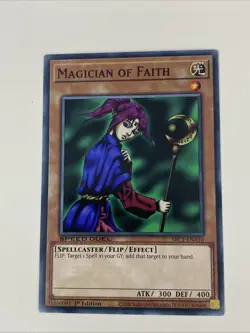 Yugioh - Magician of Faith x 3 - 1st Edition NM - Plus Free Holographic Card - A - Image 2