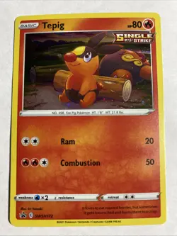 Tepig SWSH172 SWSH: Sword & Shield Promo Cards Holo - Image 1