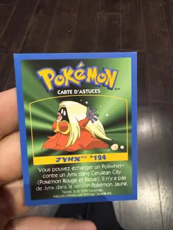 Jynx Kellogg's Pokemon Game Tip Cards #124 1999 - Image 1