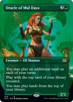 MTG English Oracle of Mul Daya (Borderless) NM Foil Double Masters 2022 - Image 1