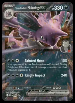 Pokemon Cards Team Rocket's Nidoking ex 217 Scarlet & Violet Promo Holo Promo NM - Image 1