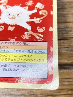 Pokemon Carddass Card Topsun No. 56 Mankey Pocket Monsters Green Back - Image 3