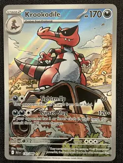 Krookodile 137/086 Black Bolt Illustration Rare Secret Pokemon TCG Holo Card NM - Image 1