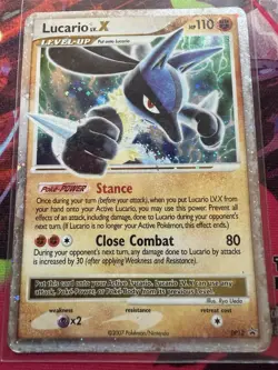 LUCARIO LV X BLACK STAR PROMO POKEMON CARD MP DP12 HOLO - Image 1