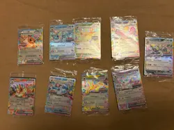 New Pokemon Prismatic Evolutions Sealed Stamped EX Promo Cards COMPLETE SET of 9 - Image 1