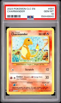 PSA 10 Charmander 001/034 English CLC 2023 Pokemon Card Classic #001 - Image 1
