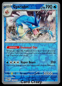 Gyarados 130/165 Reverse Holo SV: Scarlet & Violet 151 Pokemon Card NM - Image 1