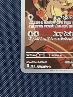 Pokemon TCG Team Rocket's Meowth 203/182 - Illustration Rare Destined Rivals NM - Image 4